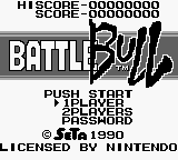 Battle Bull (Japan) Title Screen